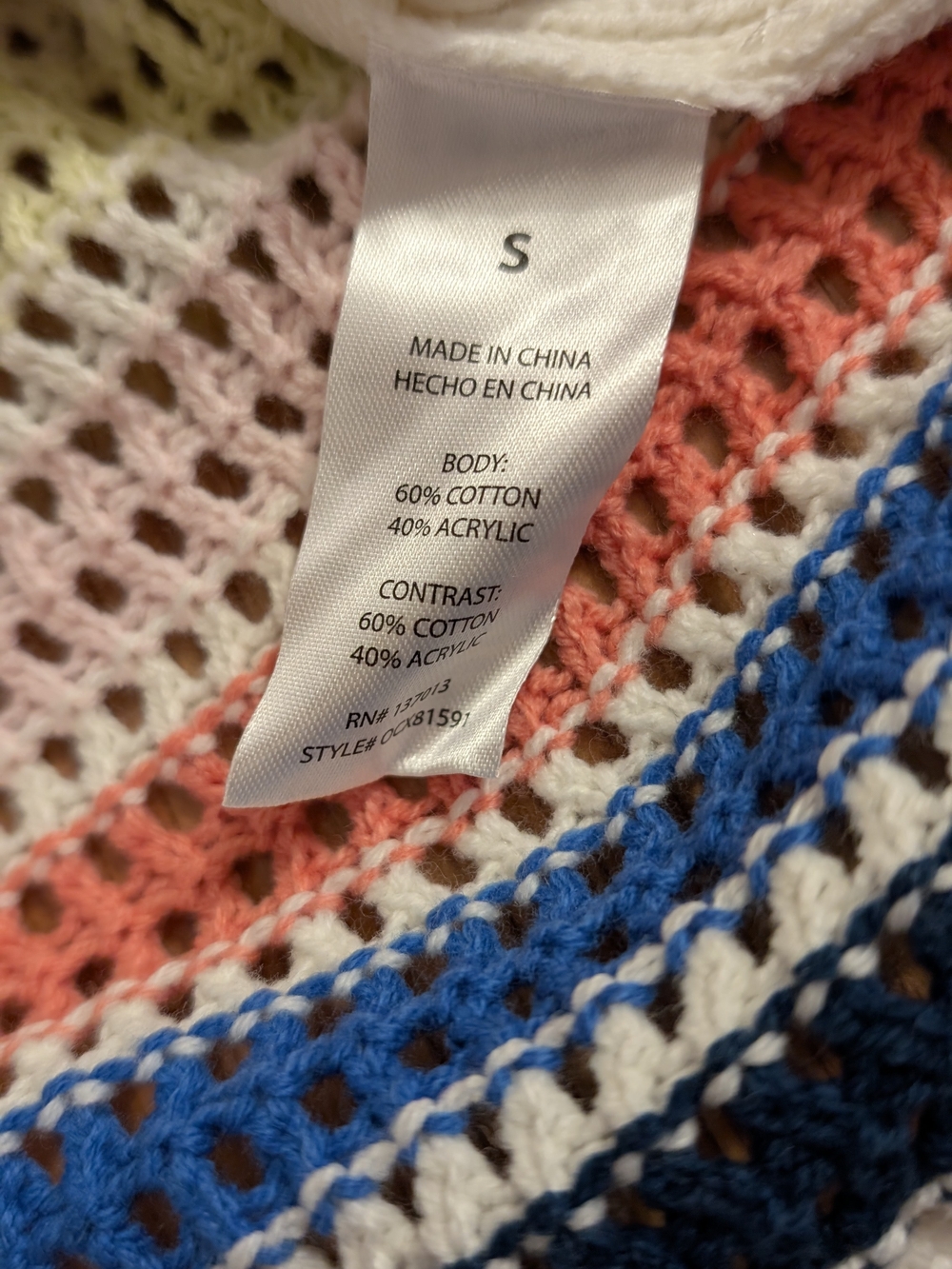 Wildfox Francie Sweater Tank in a multi-colored Nassau Stripe colorway Size Smal - Picture 14 of 15